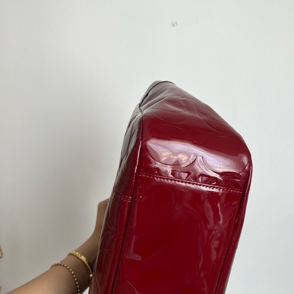 Coach Burgundy Patent Leather Tote - Picture 6 of 10